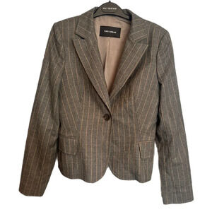 Flavio Castellani Pinstripe Wool Blazer Women's Size US 8  IT 44 Academia Preppy